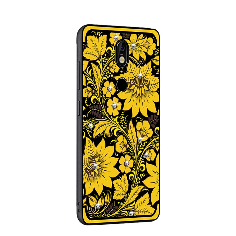 10Pcs/Set NXE Diamonds Decor Autumn Pattern TPU Case for Nokia 7 - Style A-3