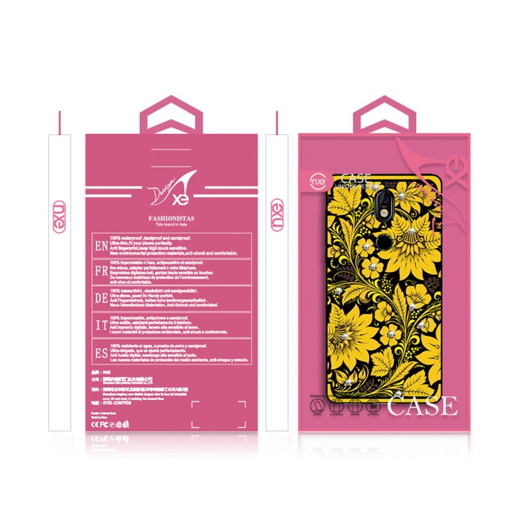 10Pcs/Set NXE Diamonds Decor Autumn Pattern TPU Case for Nokia 7 - Style A-6