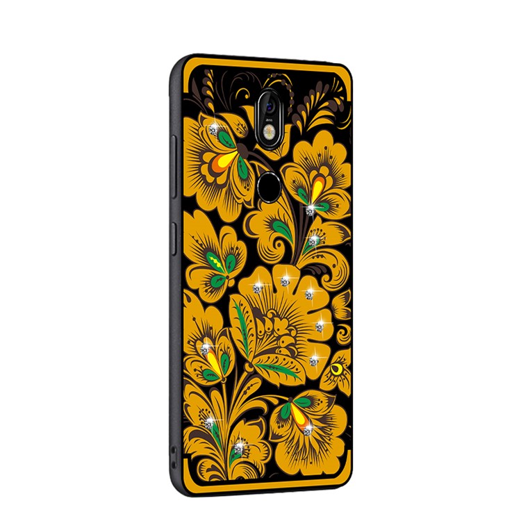 10Pcs/Set NXE Diamonds Decor Autumn Pattern Soft TPU Back Casing for Nokia 7 - Style C-3