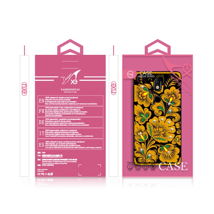 10Pcs/Set NXE Diamonds Decor Autumn Pattern Soft TPU Back Casing for Nokia 7 - Style C-6