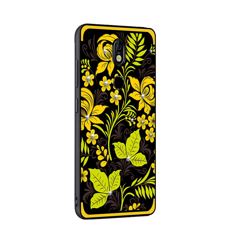 10Pcs/Set NXE Diamonds Decor Autumn Pattern TPU Featherweight Back Case for Nokia 7 - Style E-3