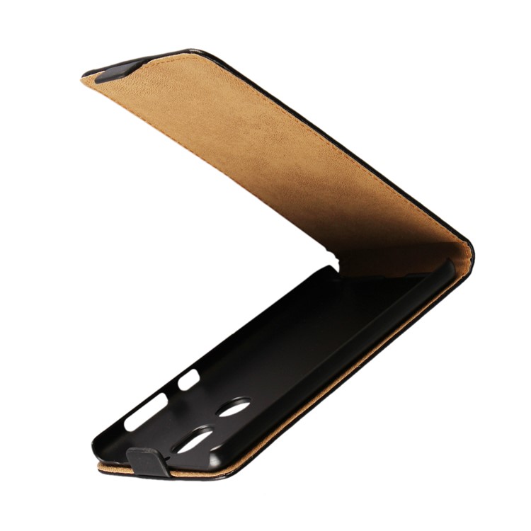 Vertical Split Genuine Leather Mobile Phone Case for Nokia 7 - Black-5