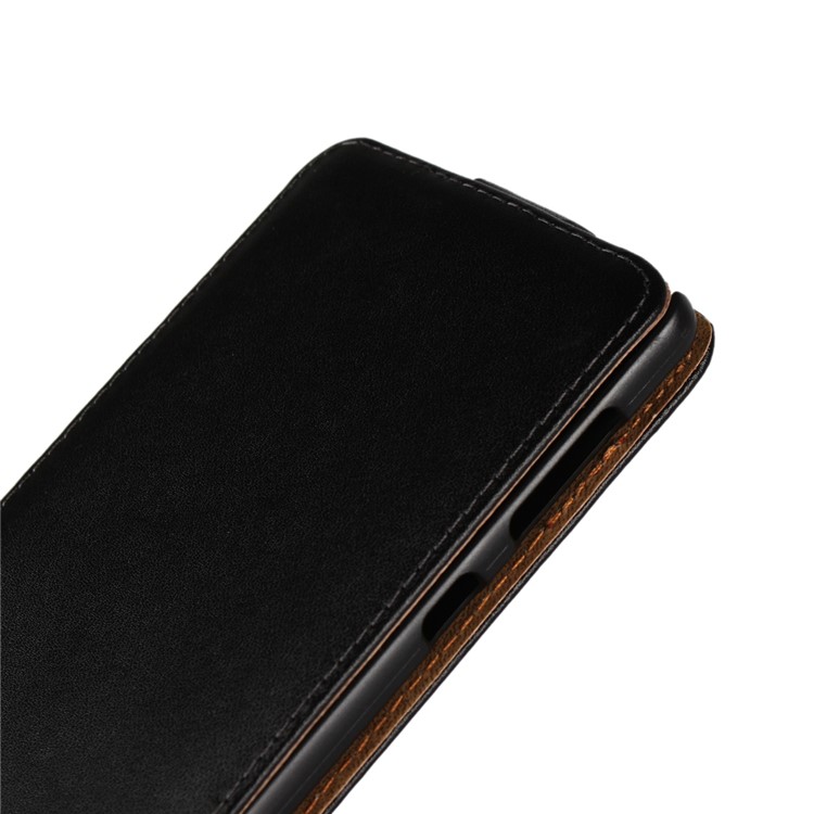 Vertical Split Genuine Leather Mobile Phone Case for Nokia 7 - Black-6