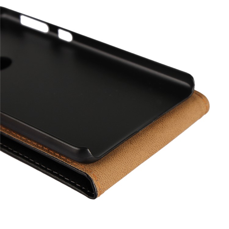 Vertical Split Genuine Leather Mobile Phone Case for Nokia 7 - Black-9
