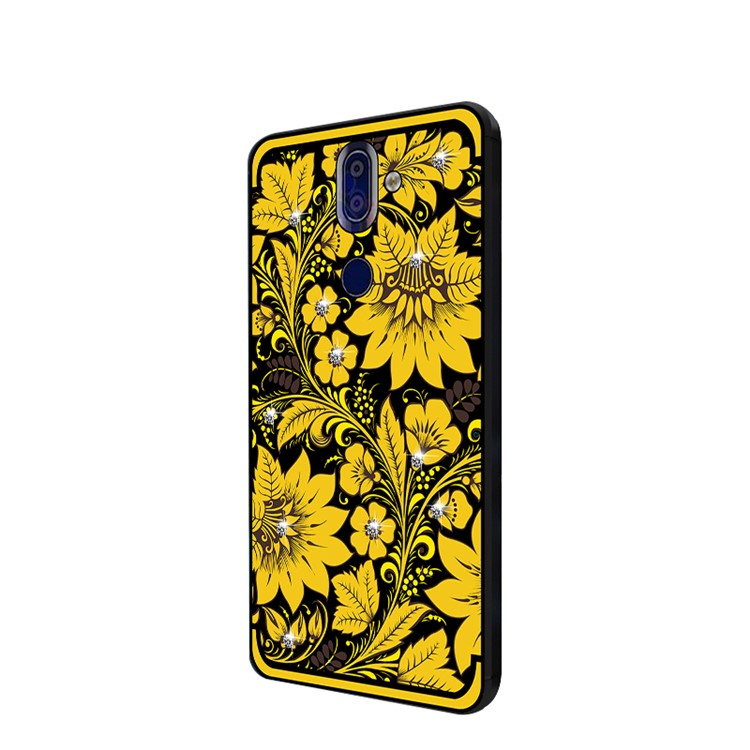 10Pcs/Set NXE Diamonds Decor Autumn Pattern TPU Back Case for Nokia 9 / 8 Sirocco - Style A-2