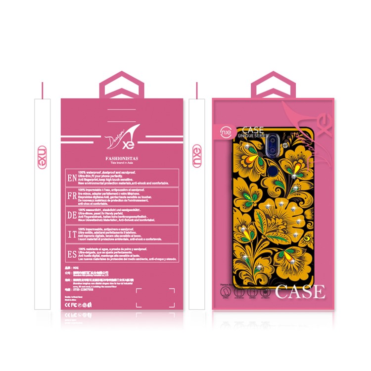 10Pcs/Set NXE Diamonds Decor Autumn Pattern TPU Back Shell for Nokia 9 / 8 Sirocco - Style C-5