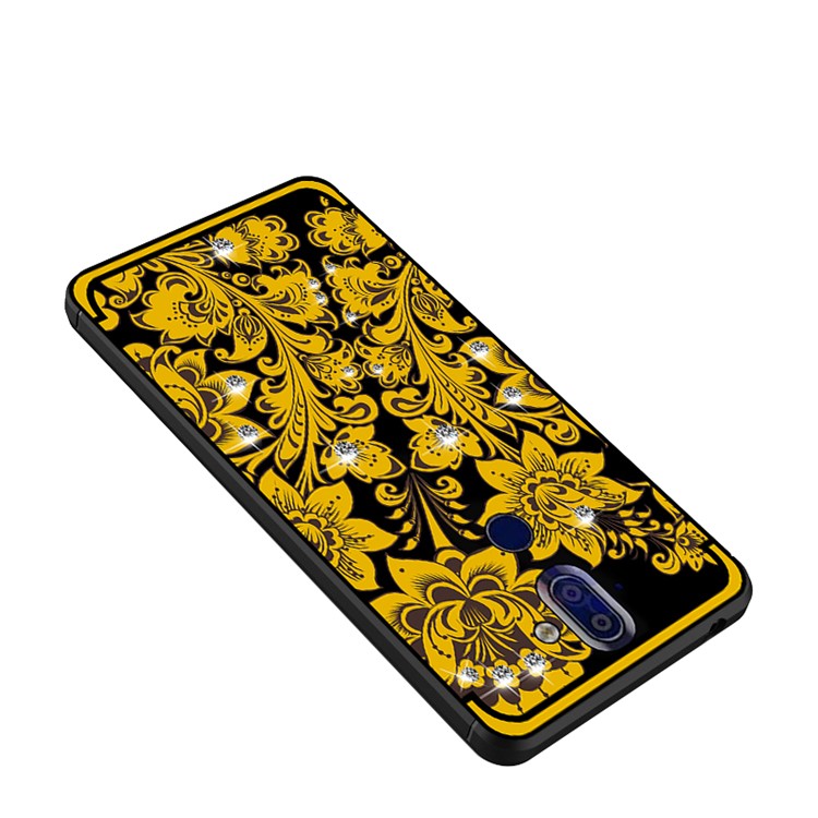 10Pcs/Set NXE Diamonds Decor Autumn Pattern TPU Back Casing for Nokia 9 / 8 Sirocco - Style D-4