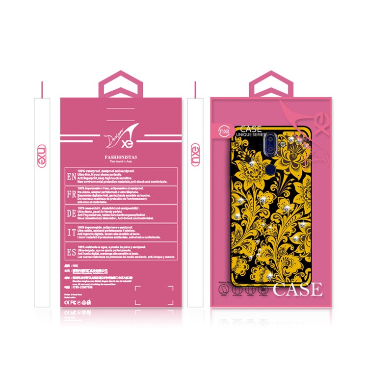 10Pcs/Set NXE Diamonds Decor Autumn Pattern TPU Back Casing for Nokia 9 / 8 Sirocco - Style D-6