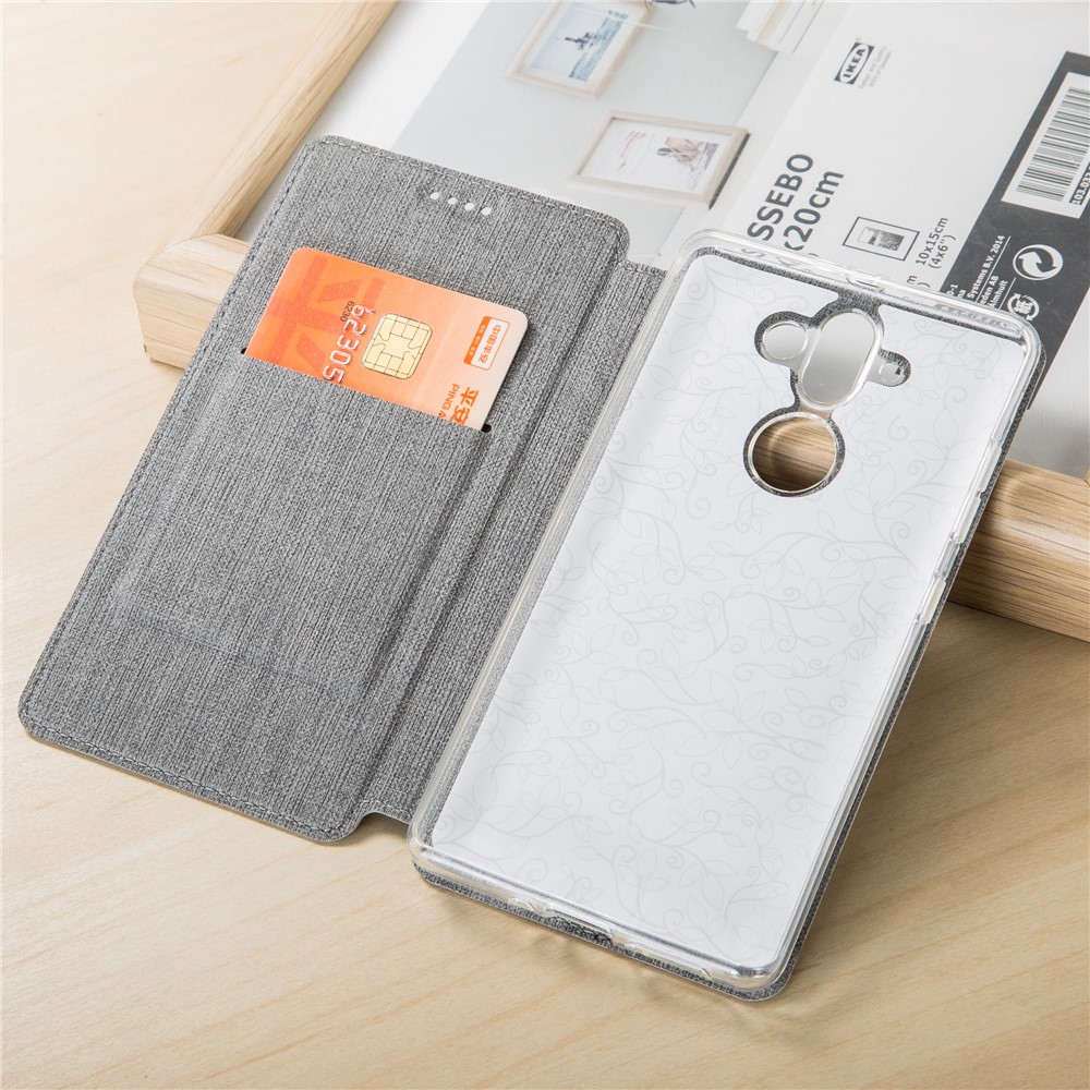 VILI DMX Leather Card Slot Stand Phone Cover for Nokia 9 / 8 Sirocco - Grey-3