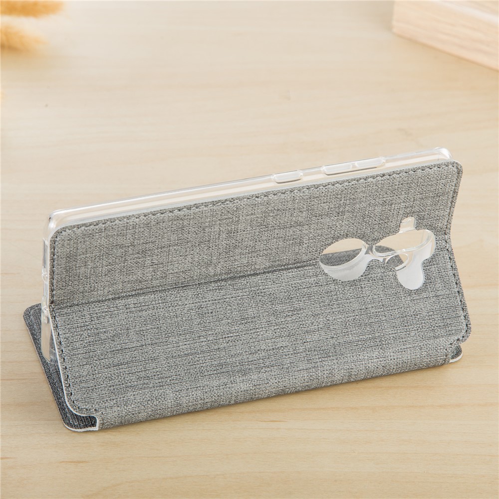 VILI DMX Leather Card Slot Stand Phone Cover for Nokia 9 / 8 Sirocco - Grey-4