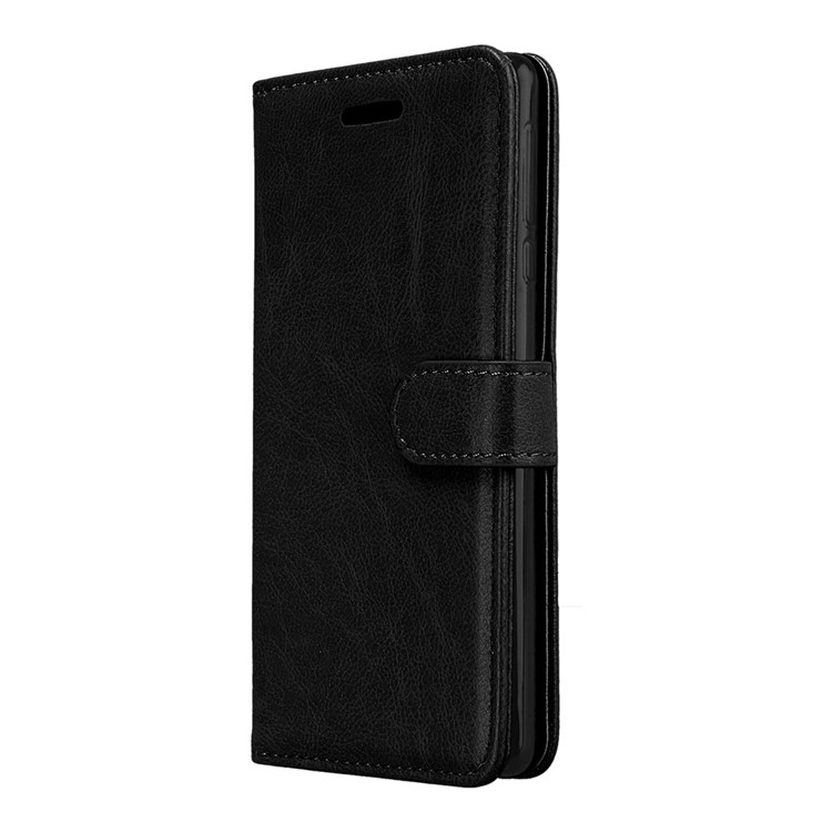 Pure Color Crazy Horse Wallet Stand Protective Leather Case for Nokia 3 - Black-7