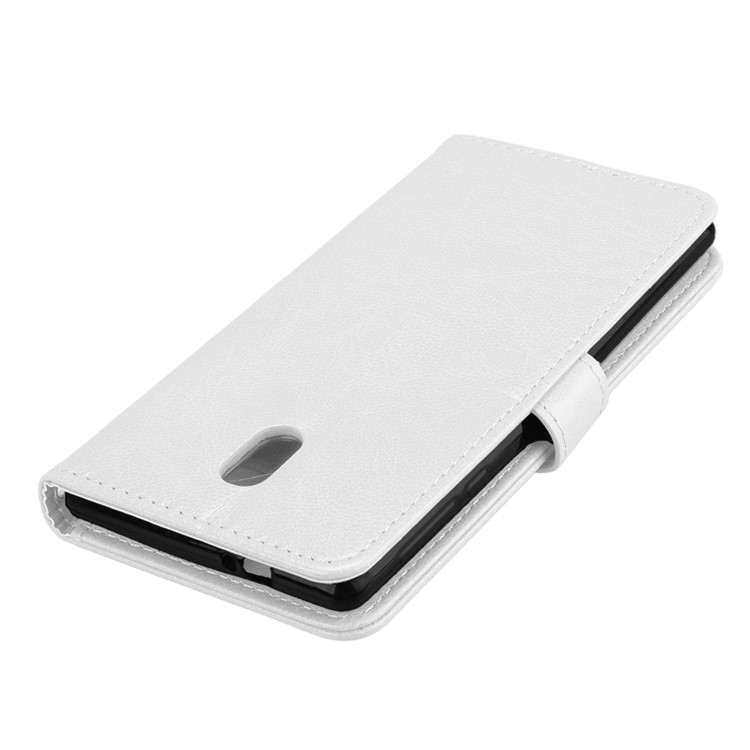 Pure Color Crazy Horse Wallet Stand Protective Leather Cover for Nokia 3 - White-12