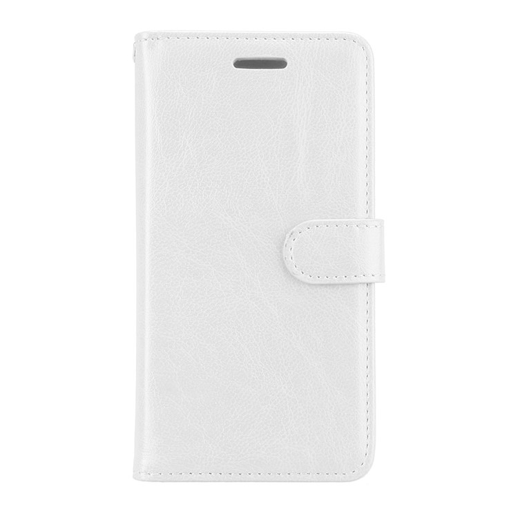 Pure Color Crazy Horse Wallet Stand Protective Leather Cover for Nokia 3 - White-4