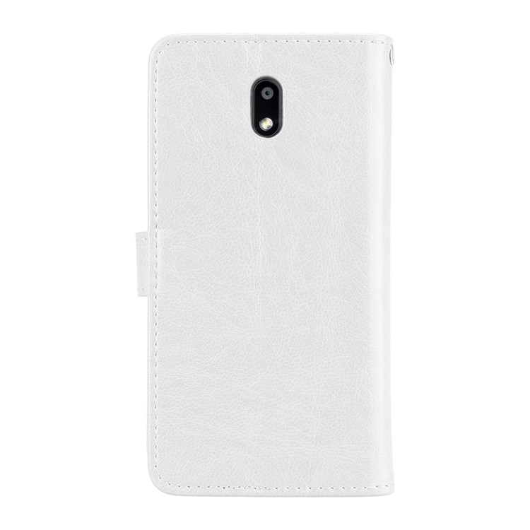 Pure Color Crazy Horse Wallet Stand Protective Leather Cover for Nokia 3 - White-5