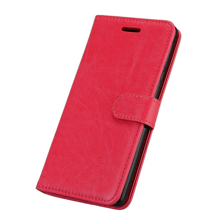 Pure Color Crazy Horse Wallet Stand Protective Leather Shell for Nokia 3 - Red-6
