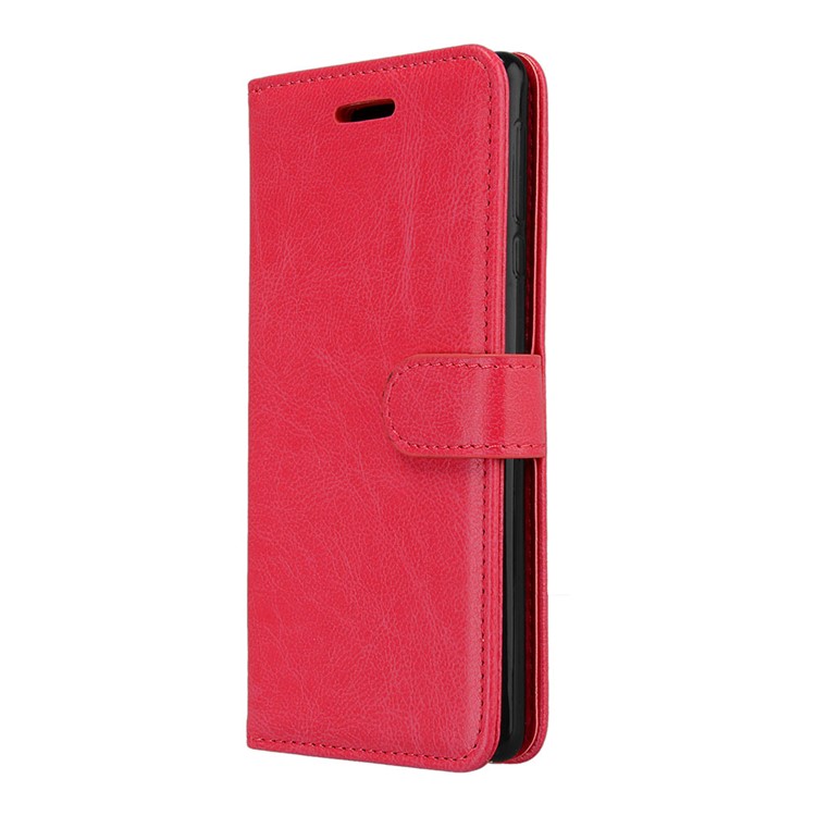 Pure Color Crazy Horse Wallet Stand Protective Leather Shell for Nokia 3 - Red-7