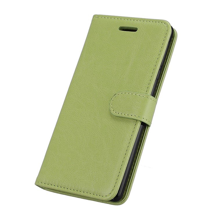 Pure Color Crazy Horse Wallet Stand Protective Leather Mobile Phone Shell for Nokia 3 - Green-6
