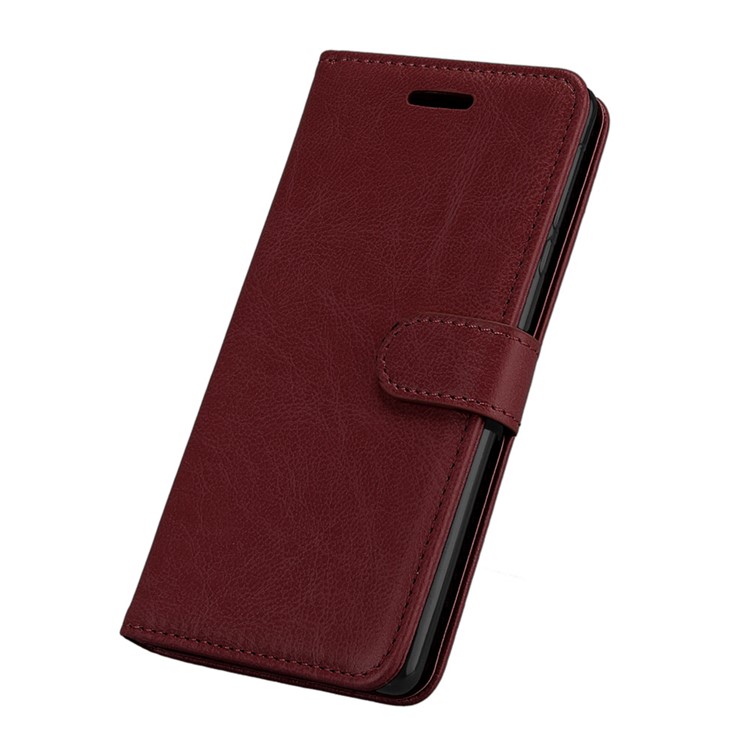 Pure Color Crazy Horse Wallet Stand Leather Protective Case for Nokia 3 - Brown-6