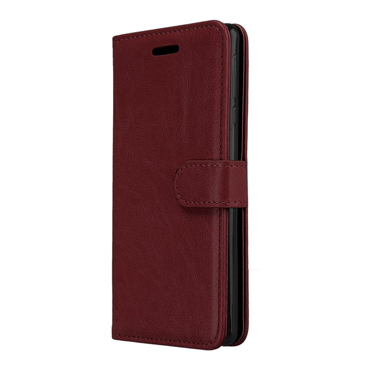 Pure Color Crazy Horse Wallet Stand Leather Protective Case for Nokia 3 - Brown-7
