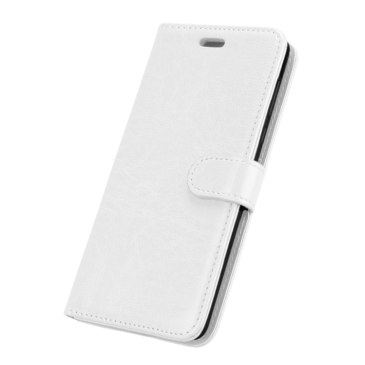 Pure Color Crazy Horse Wallet Stand Protective Leather Cover for Nokia 6 - White-6