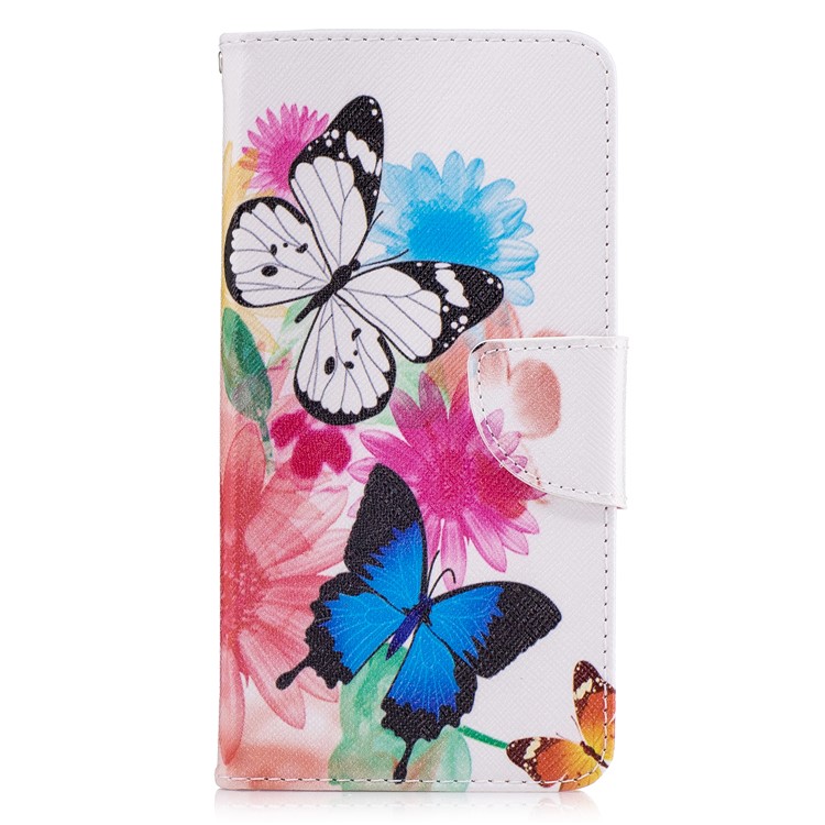 Pattern Printing Leather Wallet Case for Nokia 6 - Vivid Butterflies-2