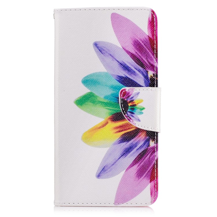 Pattern Printing PU Leather Wallet Case for Nokia 6 - Colorful Petals-2