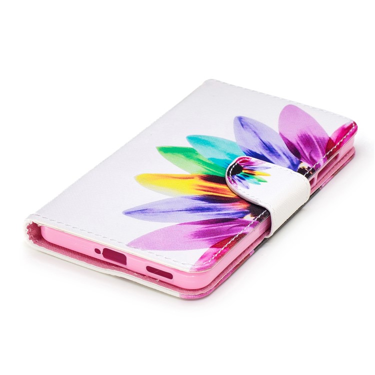 Pattern Printing PU Leather Wallet Case for Nokia 6 - Colorful Petals-6