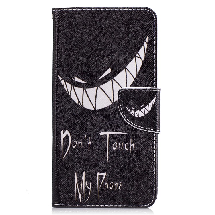 Pattern Printing Leather Stand Case with Card Slots for Nokia 6 - Do not Touch My Phone-2