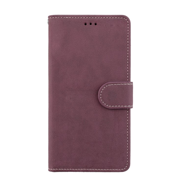 Matte Surface PU Leather 3 Card Slots Wallet Stand Phone Accessory Cover for Nokia 8 - Wine Red-4