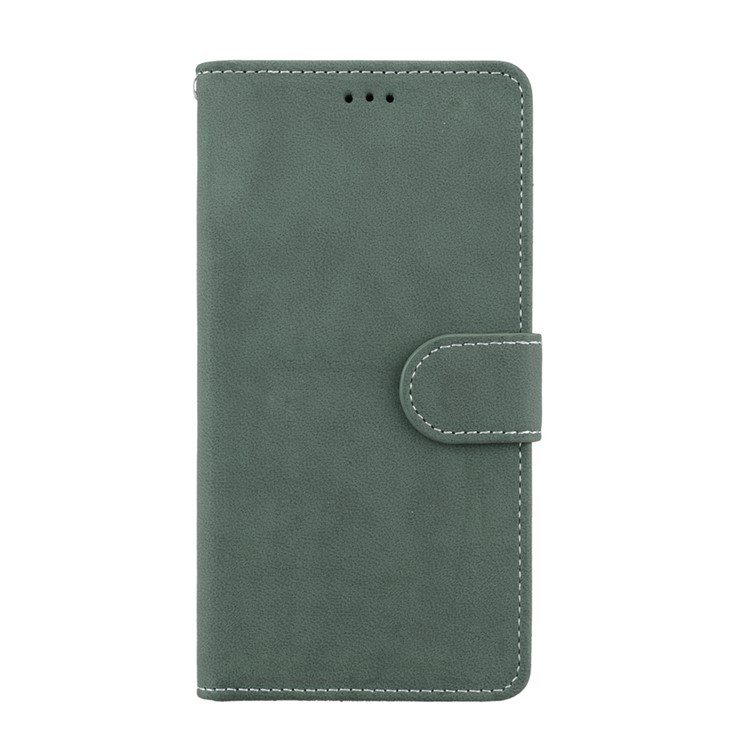 Matte Surface PU Leather 3 Card Slots Wallet Stand Phone Accessory Casing Cover for Nokia 8 - Green-4