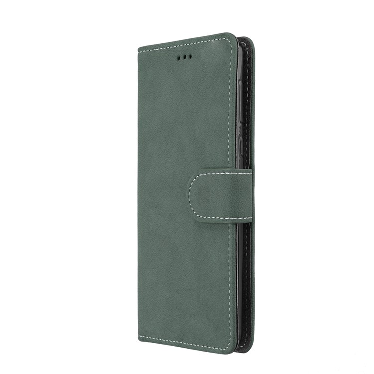 Matte Surface PU Leather 3 Card Slots Wallet Stand Phone Accessory Casing Cover for Nokia 8 - Green-7