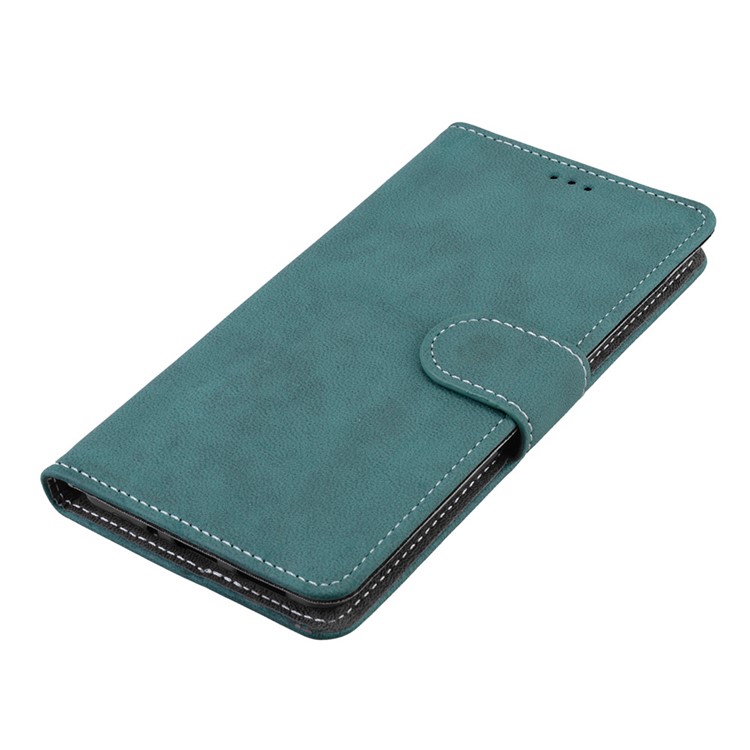 Matte Surface PU Leather 3 Card Slots Wallet Stand Mobile Phone Case for Nokia 8 - Blue-11