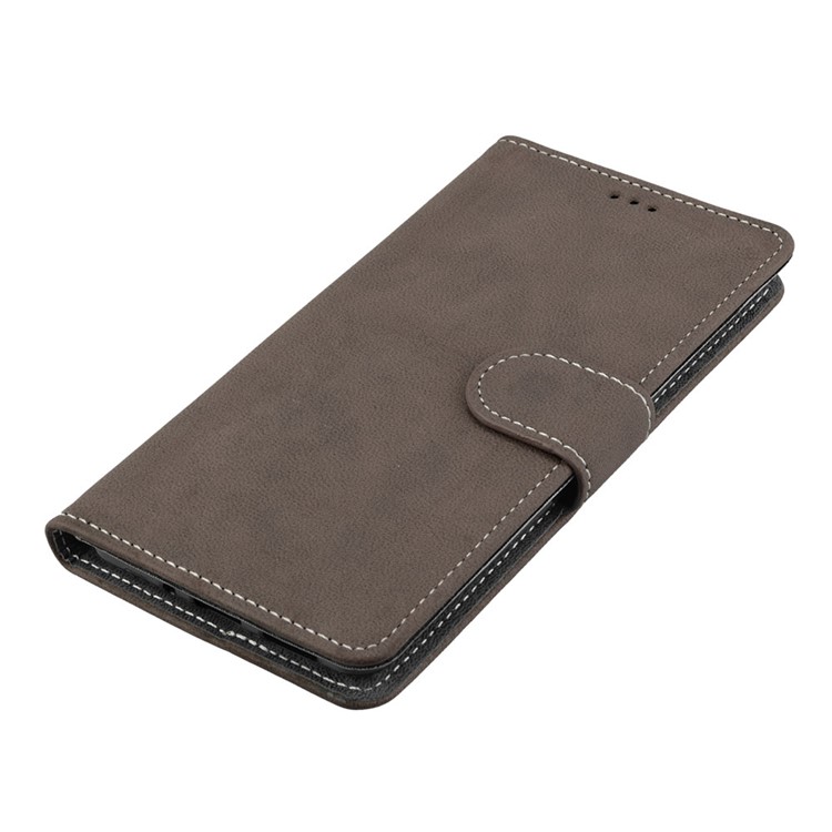 Matte Surface PU Leather 3 Card Slots Wallet Stand Mobile Phone Casing for Nokia 8 - Brown-11