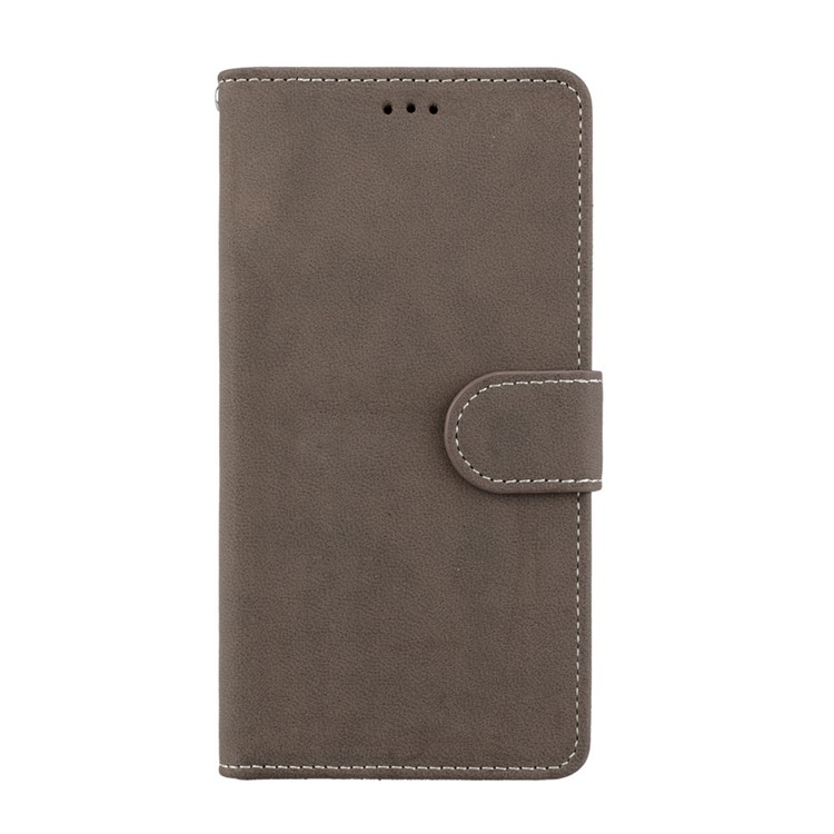 Matte Surface PU Leather 3 Card Slots Wallet Stand Mobile Phone Casing for Nokia 8 - Brown-4