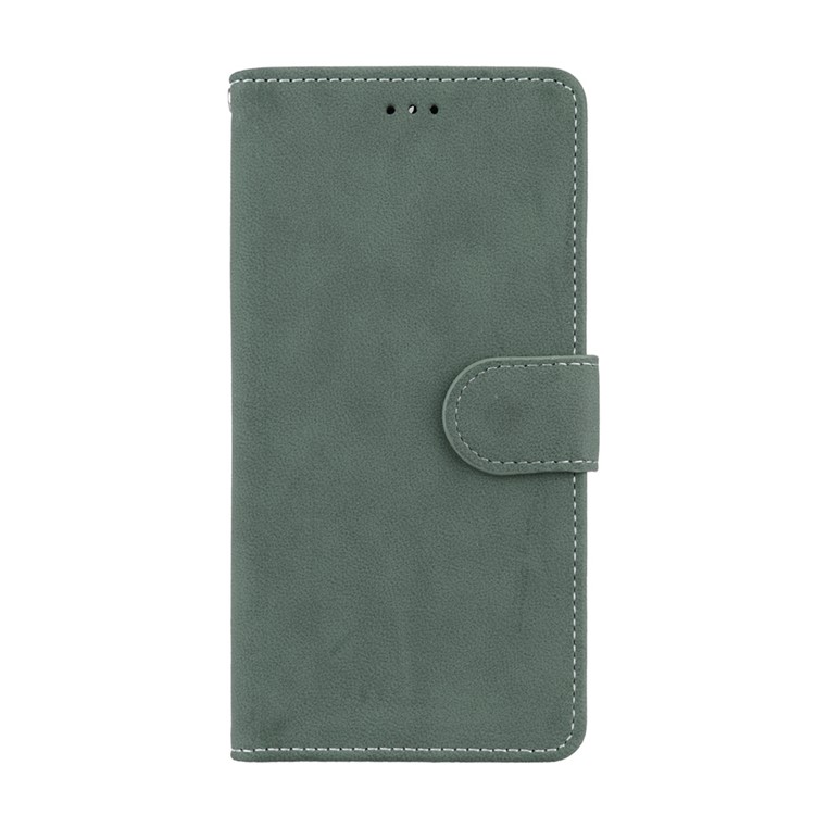 Matte Surface PU Leather 3 Card Slots Wallet Stand Phone Protection Case for Nokia 6 - Green-4