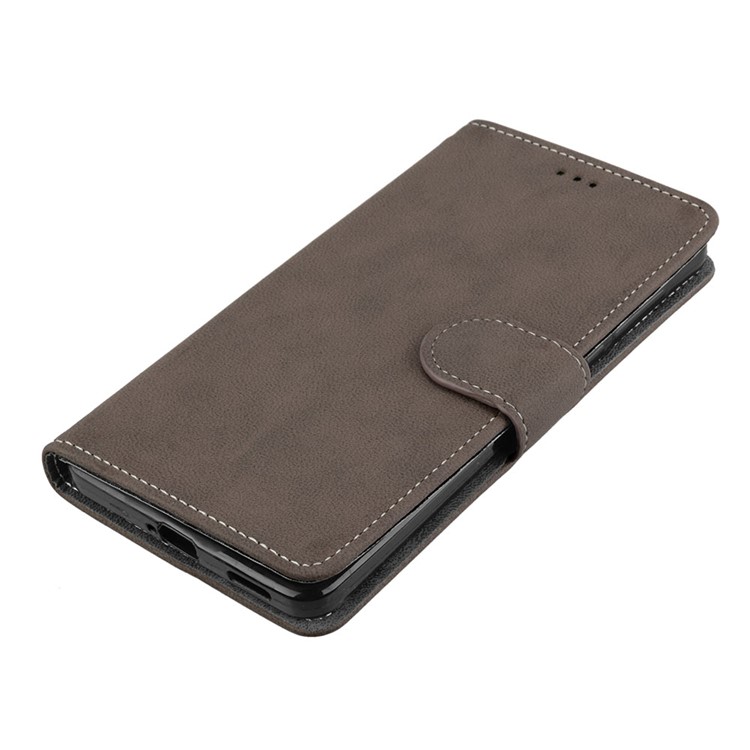 Matte Surface PU Leather 3 Card Slots Wallet Stand Mobile Phone Case for Nokia 6 - Brown-11