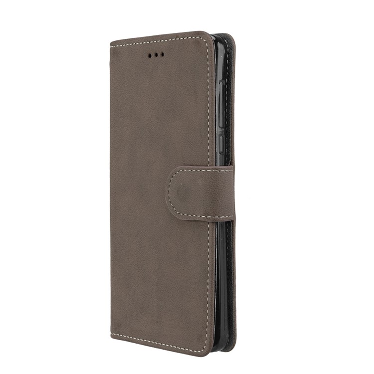 Matte Surface PU Leather 3 Card Slots Wallet Stand Mobile Phone Case for Nokia 6 - Brown-7
