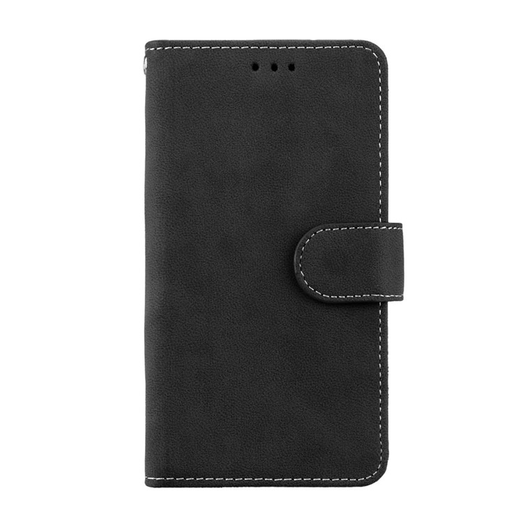 Matte Surface PU Leather 3 Card Slots Wallet Stand Cellphone Case for Nokia 5 - Black-4