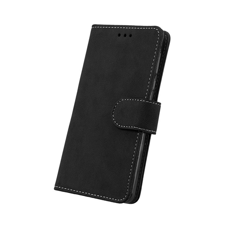 Matte Surface PU Leather 3 Card Slots Wallet Stand Cellphone Case for Nokia 5 - Black-6
