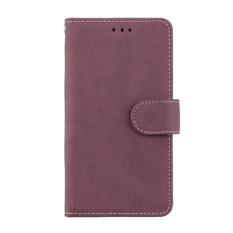 Matte Surface PU Leather 3 Card Slots Wallet Stand Cellphone Casing for Nokia 5 - Wine Red-4