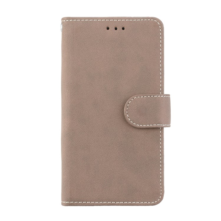 Matte Surface PU Leather 3 Card Slots Wallet Stand Cellphone Shell for Nokia 5 - Khaki-4