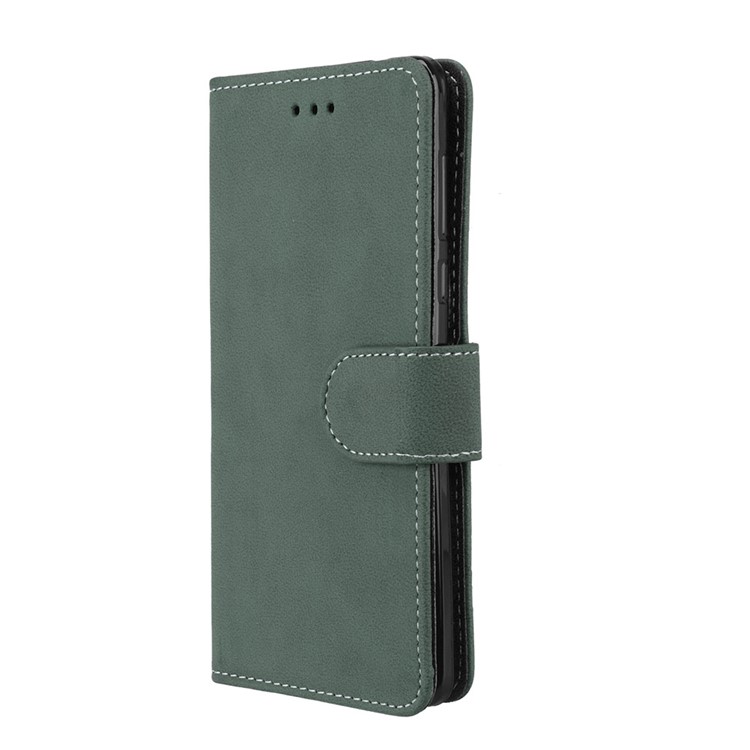 Matte Surface PU Leather 3 Card Slots Wallet Stand Phone Casing for Nokia 5 - Green-7