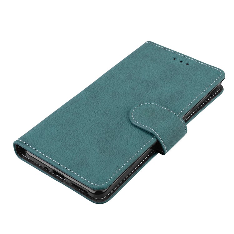 Matte Surface PU Leather 3 Card Slots Wallet Stand Phone Cover for Nokia 5 - Blue-11