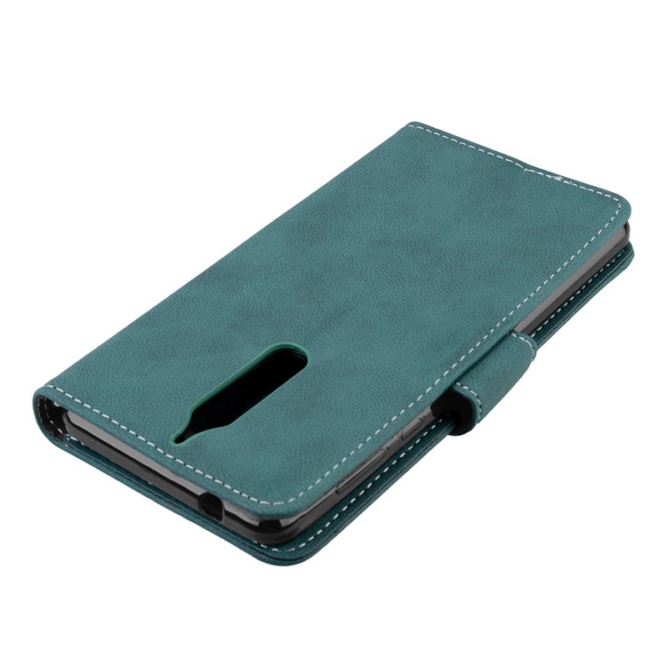 Matte Surface PU Leather 3 Card Slots Wallet Stand Phone Cover for Nokia 5 - Blue-12