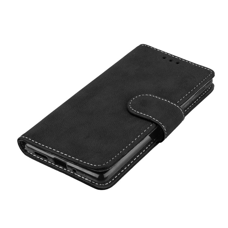 Matte Finish Wallet PU Leather Stand Case for Nokia 3 - Black-11