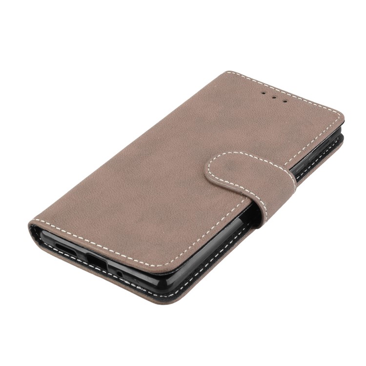 Matte Finish Wallet PU Leather Stand Casing for Nokia 3 - Khaki-11