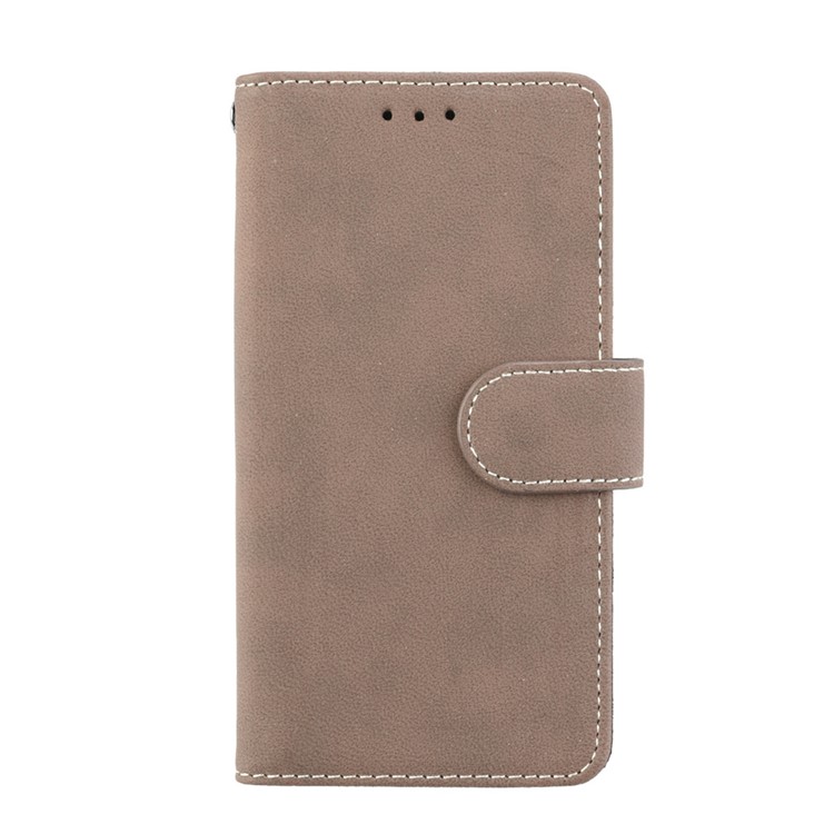 Matte Finish Wallet PU Leather Stand Casing for Nokia 3 - Khaki-4