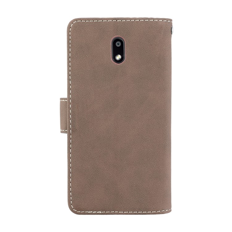 Matte Finish Wallet PU Leather Stand Casing for Nokia 3 - Khaki-5