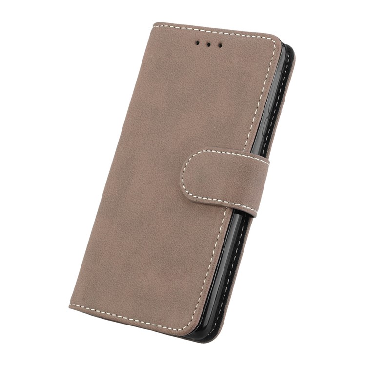 Matte Finish Wallet PU Leather Stand Casing for Nokia 3 - Khaki-6