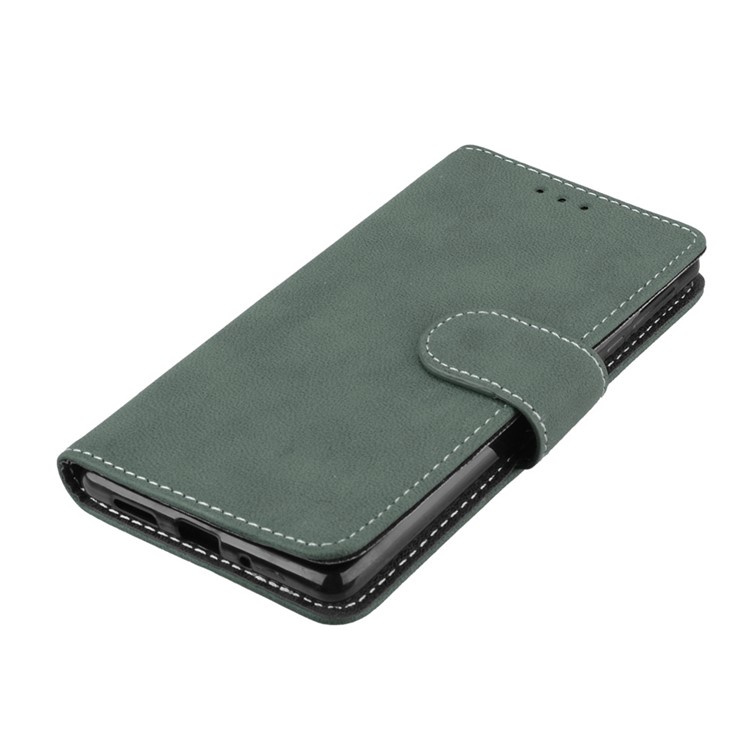 Matte Finish Wallet PU Leather Stand Mobile Phone Case for Nokia 3 - Green-11